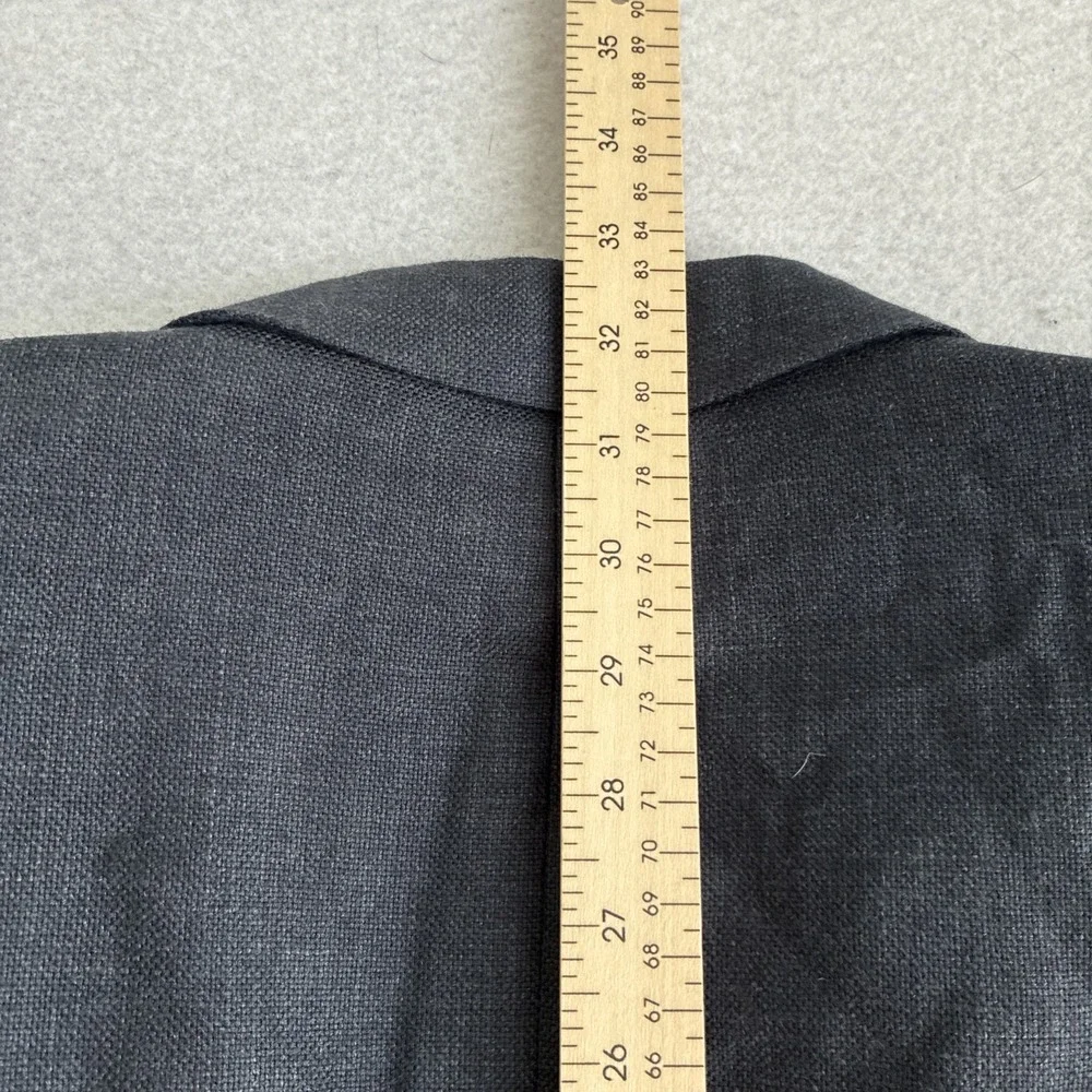 Vintage Brooks Brothers 346 Navy Blue Blazer Silk Linen Wool 46R Preppy Textured